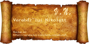 Verebélyi Nikolett névjegykártya