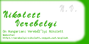 nikolett verebelyi business card